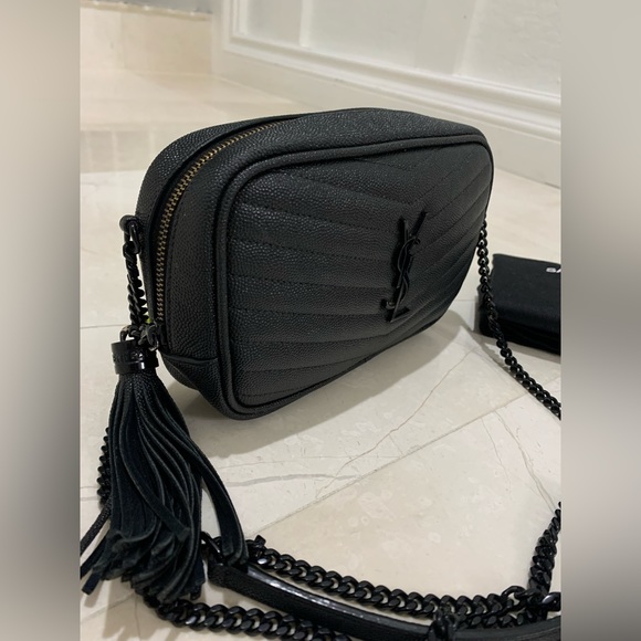 Saint Laurent Mini Lou Pebbled Leather Camera Bag - Picture 7 of 15